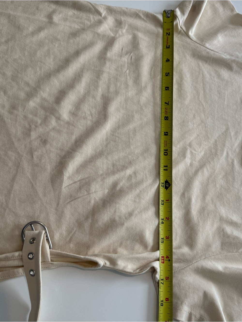 Zara Beige Side-Tie Short Sleeve Tank - Picture 5 of 7